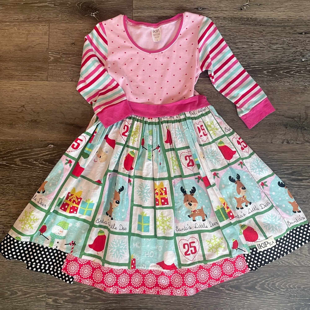 KPea Sz 8 Girls Christmas/Advent Dress